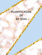 Planificador de 90 Das: Organizador del Programa Mensual Mosaico de Mrmol Azul Rosa Y Oro Planificador Semanal de 3 Meses, 12 Semanas Ideal Para La Escuela, El Estudio Y La Oficina