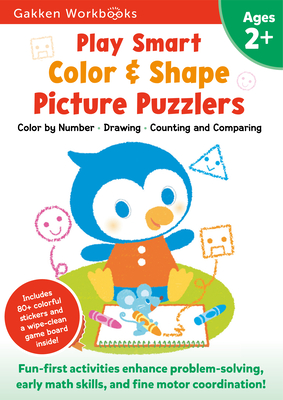 Play Smart Color & Shape Picture Puzzlers Age 2+: Preschool Activity Workbook with Stickers for Toddlers Ages 2, 3, 4: Learn Using Favorite Themes: Coloring, Shapes, Drawing (Full Color Pages) - Gakken Early Childhood Experts