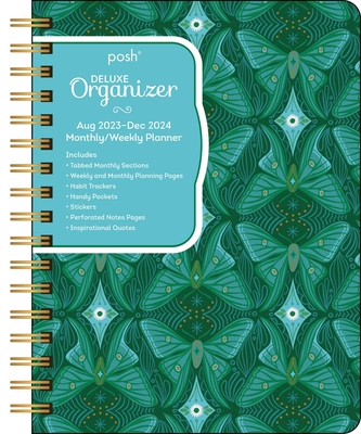Posh: Deluxe Organizer 17-Month 2023-2024 Monthly/Weekly Hardcover Planner Calendar: Blue Butterflies - Andrews McMeel Publishing