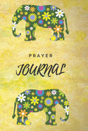 Prayer Journal: Lined Journal - Retro Floral Elephant, Prayer Journal for Women and Girls 6x9 150 pages