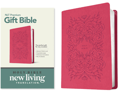Premium Gift Bible NLT (Leatherlike, Very Berry Pink Vines, Red Letter)
