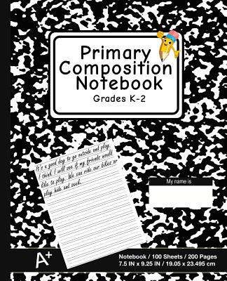 Primary Composition Notebook: School Marble Black - K-2nd Grade Composition Journal Pad, for Alphabet Writing Practice, [back to School Essential] - P2g Innovations