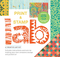 Print and Stamp Lab Kit: A Creative Art Kit, Includes Instruction and Tools for Making Your Own Awesome Stamps and Printed Art Burst: Featuring a 32-Page Book with Instruction and Ideas