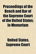 Proceedings of the Bench and Bar of the Supreme Court of the United States: In Memoriam; Matthew H. Carpenter (Classic Reprint)