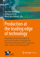 Production at the Leading Edge of Technology: Proceedings of the 9th Congress of the German Academic Association for Production Technology (Wgp), September 30th - October 2nd, Hamburg 2019