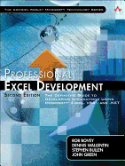Professional Excel Development: The Definitive Guide to Developing Applications Using Microsoft Excel, VBA, and .Net