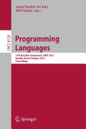 Programming Languages: 17th Brazilian Symposium, Sblp 2013, Brasilia, Brazil, September 29- October 4, 2013, Proceedings