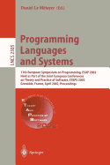 Programming Languages and Systems: 11th European Symposium on Programming, ESOP 2002, Held as Part of the Joint European Conferences on Theory and Practice of Software, Etaps 2002 Grenoble, France, April 8-12, 2002. Proceedings