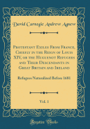 Protestant Exiles From France, Chiefly in the Reign of Louis XIV, or the Huguenot Refugees and Their Descendants in Great Britain and Ireland, Vol. 1: Refugees Naturalized Before 1681 (Classic Reprint)