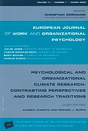 Psychological and Organizational Climate Research: Contrasting Perspectives and Research Traditions: A Special Issue of the European Journal of Work and Organizational Psychology