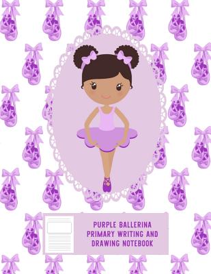 Purple Ballerina Writing and Drawing Notebook: Adorable Ballerina With a Background of Brightly Colored Ballet Slippers - Spring Hill Stationery