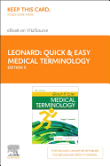Quick & Easy Medical Terminology - Elsevier eBook on Vitalsource (Retail Access Card)