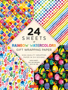 Rainbow Watercolors Gift Wrapping Paper - 24 Sheets: 18 X 24 (45 X 61 CM) Wrapping Paper