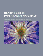 Reading List on Papermaking Materials