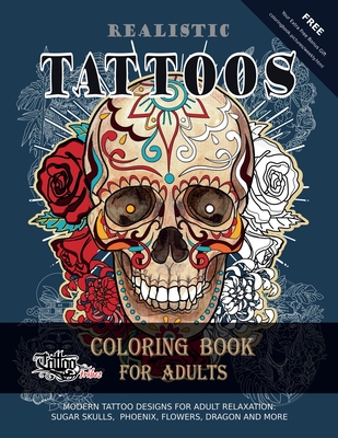 Realistic Tattoos Coloring Book for Adults - Gemori, Roberto