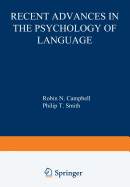 Recent Advances in the Psychology of Language: Formal and Experimental Approaches