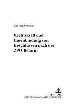 Rechtskraft Und Innenbindung Von Beschluessen Nach Der Zpo-Reform - Gottwald, Peter (Editor), and Schindler, Christian