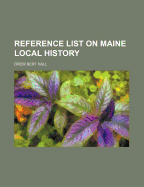 Reference List on Maine Local History