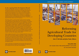 Reforming Agricultural Trade for Developing Countries: Key Issues for a Pro-Development Outcome of the Doha Round Volume 1