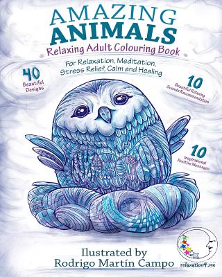 RELAXING Adult Coloring Book: Amazing Animals - Relaxation4 Me