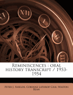 Reminiscences: Oral History Transcript / 1953-195