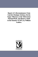 Report of a Reconnaissance from Carroll, Montana Teritory, on the Upper Missouri, to the Yellowstone National Park, and Return, Made in the Summer of