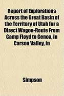 Report of Explorations Across the Great Basin of the Territory of Utah for a Direct Wagon-Route from Camp Floyd to Genoa, in Carson Valley, in