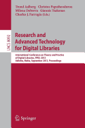 Research and Advanced Technology for Digital Libraries: International Conference on Theory and Practice of Digital Libraries, Tpdl 2013, Valletta, Malta, September 22-26, 2013, Proceedings