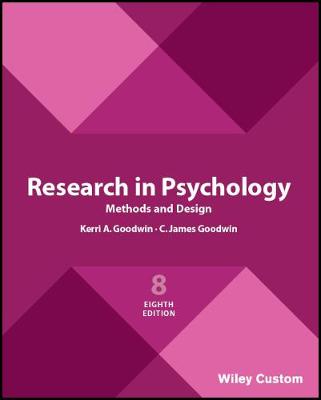 Research in Psychology Methods and Design 8e - Goodwin, C. James