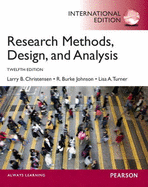 Research Methods, Design, and Analysis: International Edition