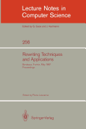 Rewriting Techniques and Applications: Bordeaux, France, May 25-27, 1987. Proceedings