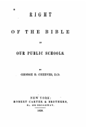 Right of the Bible in our public schools