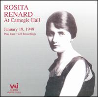 Rosita Renard at Carnegie Hall - Rosita Renard (piano)