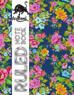 Ruled Notebook: Basics College Wide Ruled Composition Notebook Journal Floral Pattern Cover