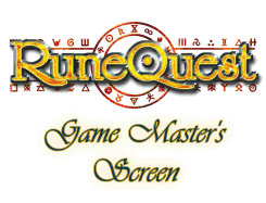 Runequest: Game Master's Screen