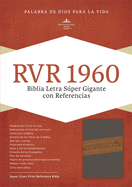 Rvr 1960 Biblia Letra Super Gigante, Gris Piel Fabricada Edicion Con Cierre