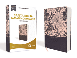 Rvr60, Santa Biblia, Letra Grande, Tamao Compacto, Tapa Dura/Tela, Azul Floral, Palabras de Jess En Rojo, Comfort Print