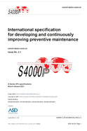 S4000P, International specification for developing and continuously improving preventive maintenance, Issue 2.1: S-Series 2021 block release