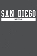 San Diego Rugby: American Campus Sport Lined Journal Notebook
