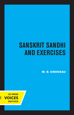 Sanskrit Sandhi and Exercises, Revised Edition - Emeneau, M.B.