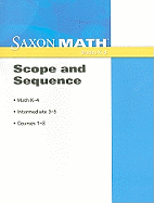 Saxon Math Scope and Sequence: Grades K-8