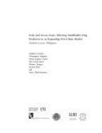 Scale and Access Issues Affecting Smallholder Hog Producers in an Expanding Peri-Urban Market: Southern Luzon, Philippines - Costales, Achilles