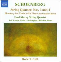 Schoenberg: String Quartets Nos. 3 & 4; Phantasy - Christopher Oldfather (piano); Fred Sherry String Quartet; Rolf Schulte (violin)