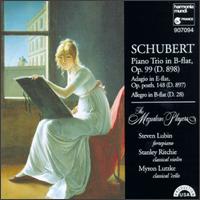 Schubert: Piano Trio in B flat, Op. 99; Adagio in E flat; Allegro in B flat - Edward Court (fortepiano); Mozartean Players; Myron Lutzke (cello); Stanley Ritchie (violin); Steven Lubin (fortepiano)