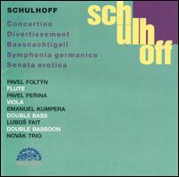 Schulhoff: Concertino; Divertissement, Bassnachtigali; etc. - Diana Stone (vocals); Emanuel Kumpera (double bass); Gabriela Krckova (oboe); Ivan Kusnjer (baritone);...
