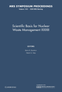 Scientific Basis for Nuclear Waste Management XXXIII: Volume 1193