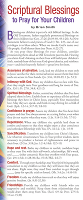 Scriptural Blessings to Pray for Your Children (pack of 50) - Smith, Brian