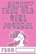 Seven Year Old Girl Journal: Black and White Ruled Journal, Journal for Girls; 7 Year Old Girl Gifts
