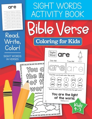Sight Words Activity Book: Bible Verse Coloring for Kids - Press, Busy Kid