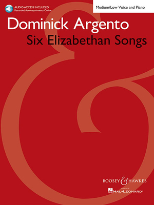 Six Elizabethan Songs - New Edition Book/Online Audio - Argento, Dominick (Composer)